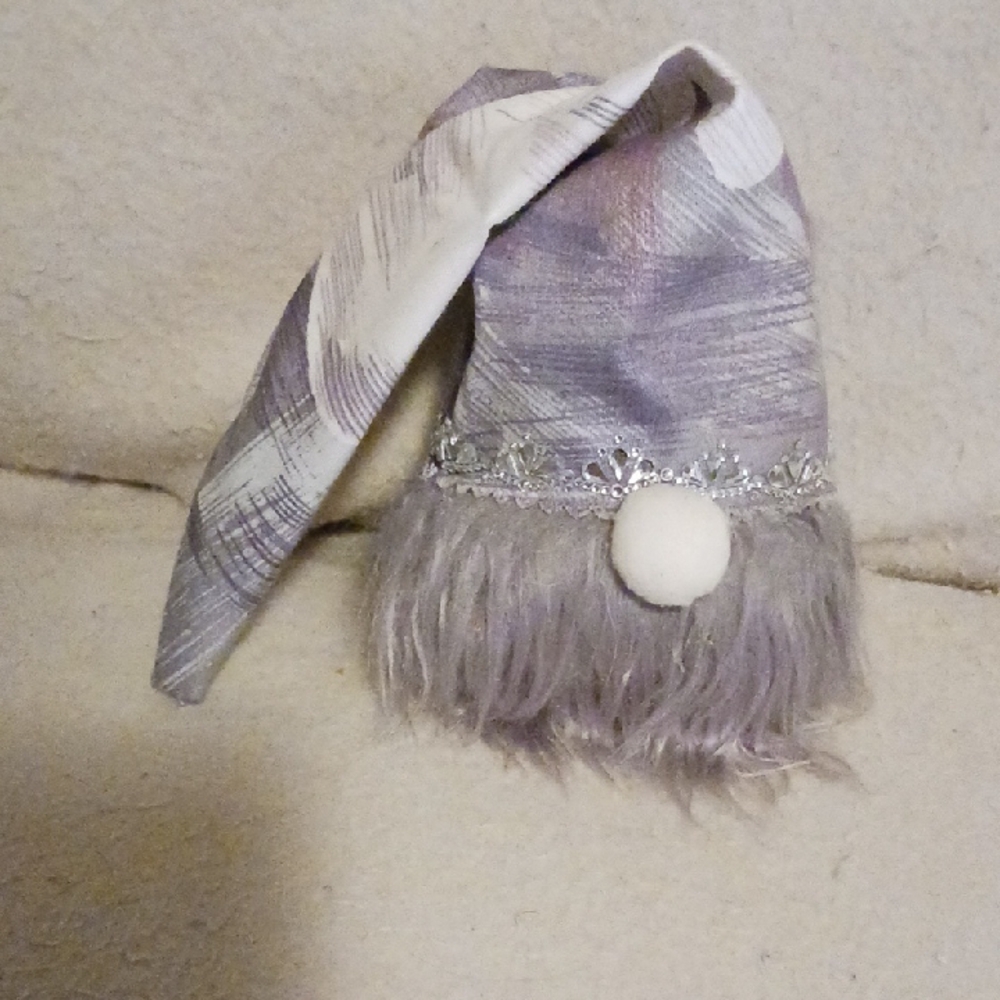 Purple and White Gnome Decor